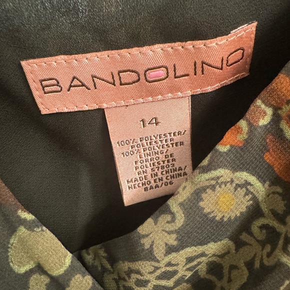 Bandolino Size 14 Brown Floral/Mosaic Baby Doll Tank Top - Picture 2 of 4